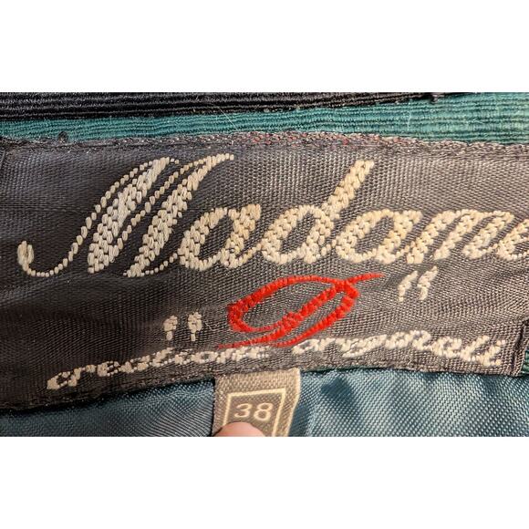 Vintage Madame D Faille Blazer Teal Green Longline Size 38 (US 6-8) - Picture 7 of 7